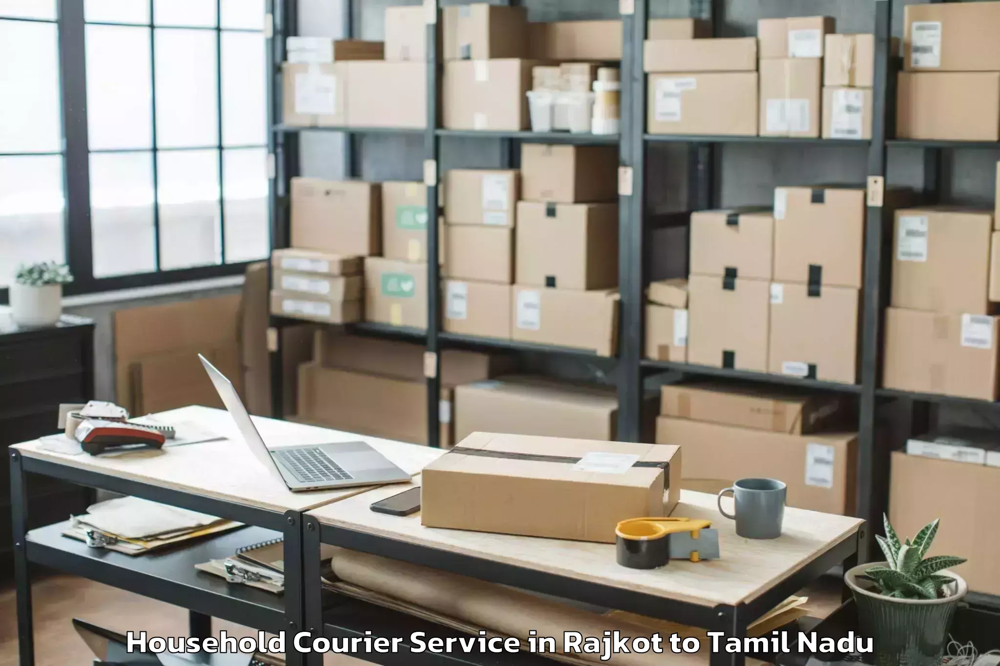 Reliable Rajkot to Vadipatti Household Courier